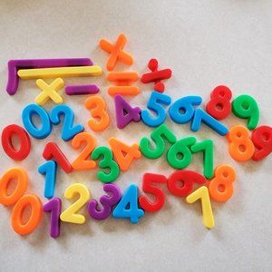 Magnetic Numbers with Math Symbols